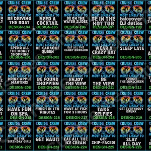 297 Quotes Most Likely to Family Cruise 2026 T-shirt, Funny Matching Group Shirts Bild 11