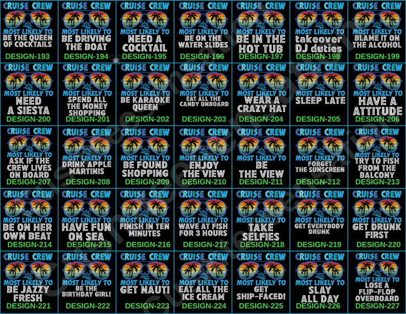 297 Quotes Most Likely to Family Cruise 2026 T-shirt, Funny Matching Group Shirts Bild 11