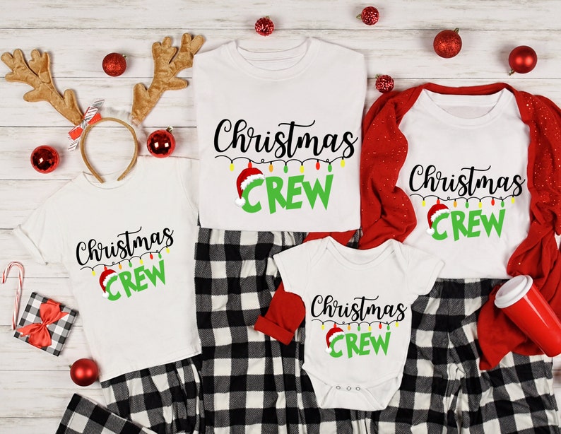 Christmas Crew shirt,Festliches Shirt, Family Matching Tee, Funny Xmas Pajama, Grinch Shirt, Christmas Matching Shirts, Weihnachts-T-Shirt, Christmas Shirt, X-Mas T-Shirt, Weihnachtsmode, Wintershirt, Nikolaus Shirt, Weihnachtstextilien