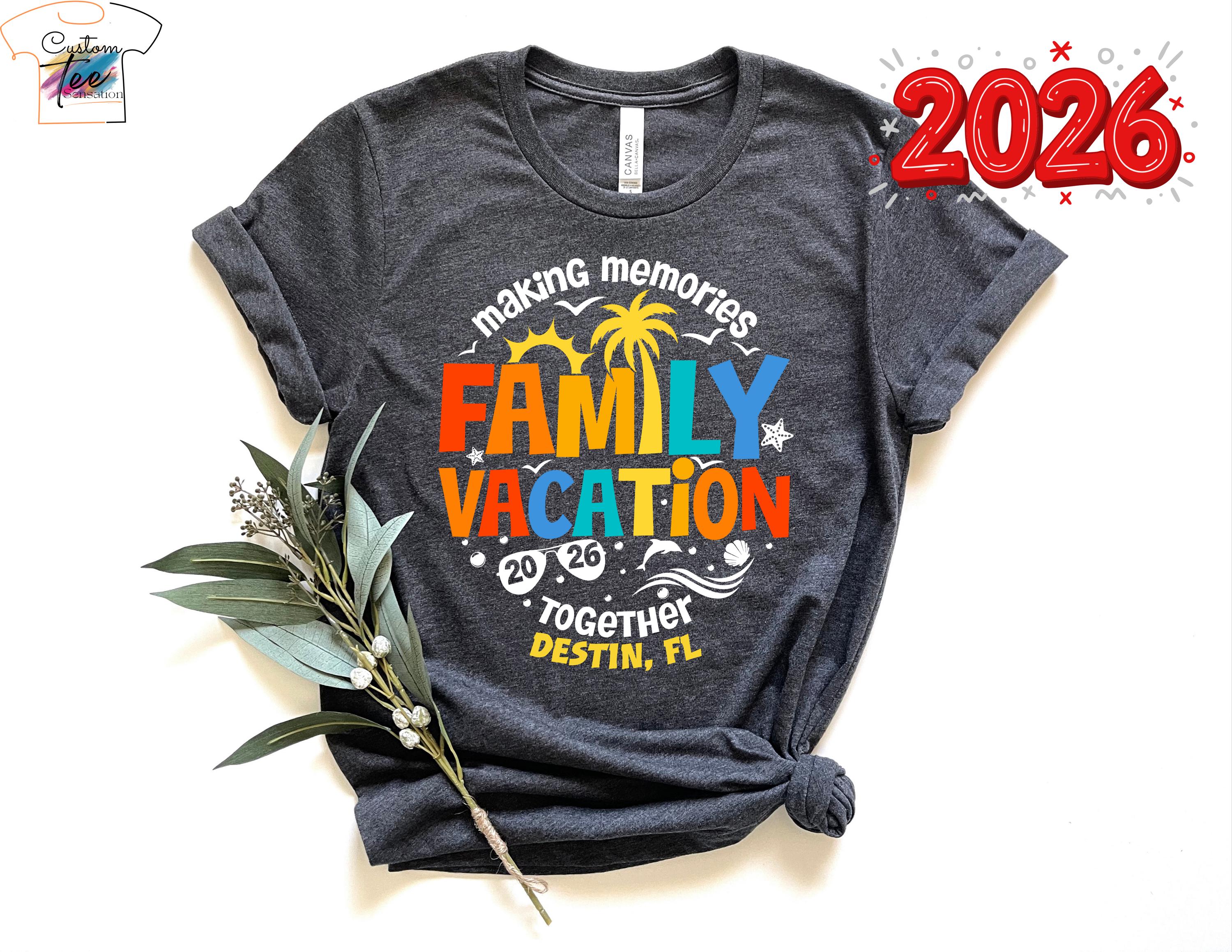 Custom Family Matching Vacation Tees, Family Vacation 2026 Shirts ...