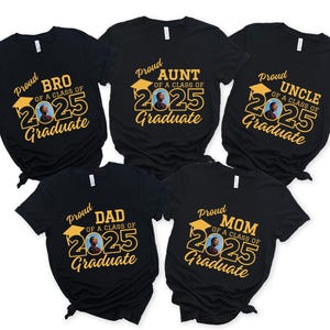 Personalisiertes Foto-Abschluss-Shirt: Stolze Familien-graduierter 2025