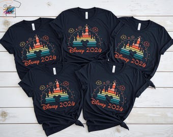Custom Disney 2026 Shirt, Disneyworld Family Trip Shirts, Matching Mickey Minnie Vacation Tee, Personalized Disney Family Matching Outfits