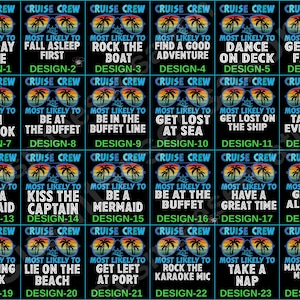 297 Quotes Most Likely to Family Cruise 2026 T-shirt, Funny Matching Group Shirts Bild 3