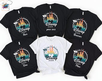 Custom Disney Castle 2026-2027 Shirts, Disney Trip Teee, Disneyland Castle Shirts, Custom Disney Family Disney Custom Shirts,Disney matching