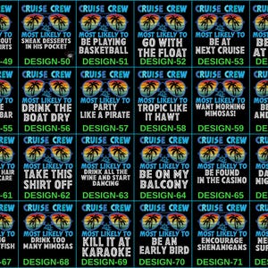 297 Quotes Most Likely to Family Cruise 2026 T-shirt, Funny Matching Group Shirts Bild 5