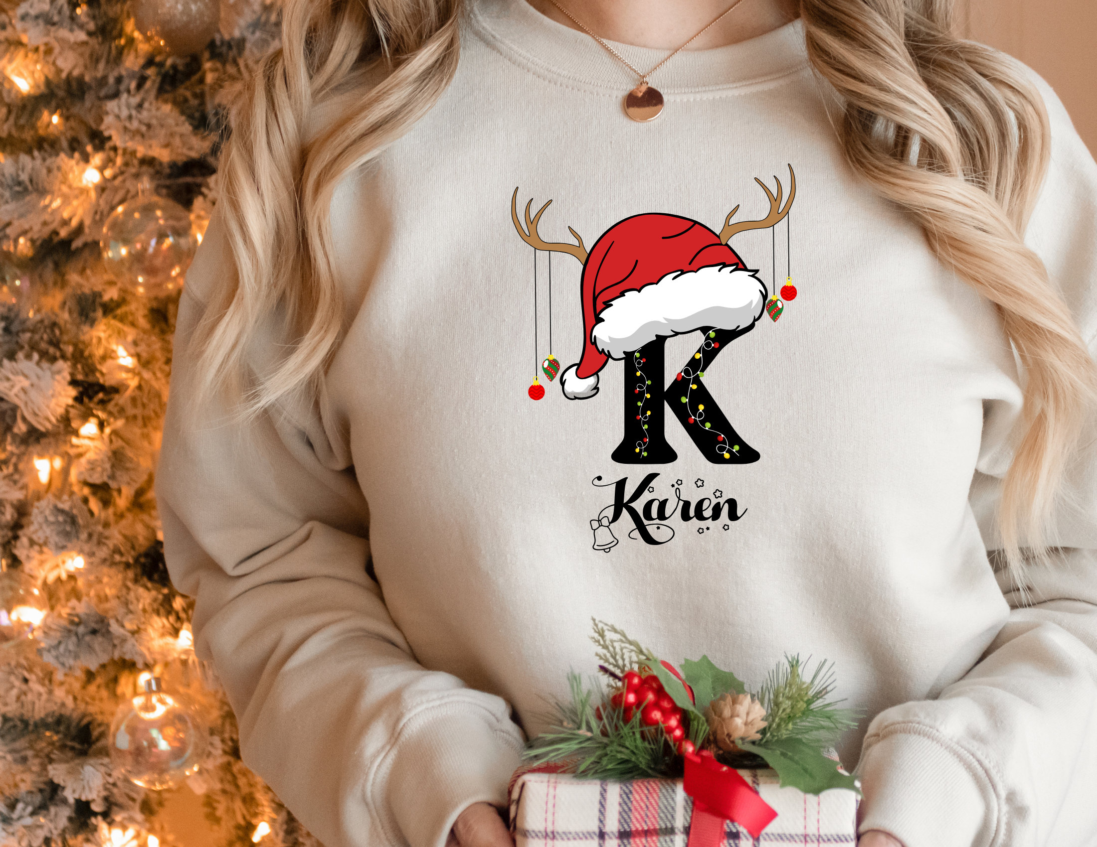 Family shop様ご依頼用 Family Christmas Name Shirt, Monogrammed Family Christmas