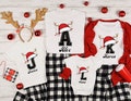 Monogrammed Family Christmas Shirts, Personalized Christmas Sweatshirt, Family Christmas Name T-shirt, Custom Family Christmas Crew, Holiday