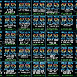 297 Quotes Most Likely to Family Cruise 2026 T-shirt, Funny Matching Group Shirts Bild 13