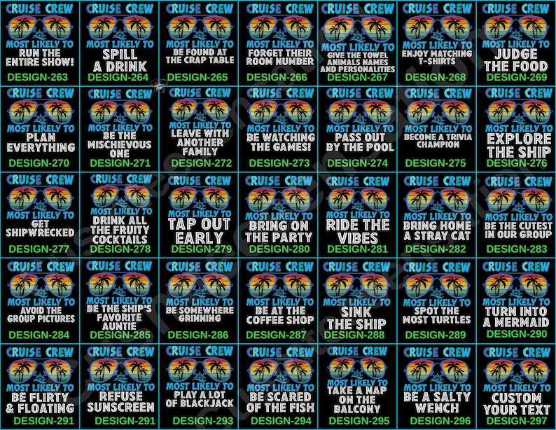 297 Quotes Most Likely to Family Cruise 2026 T-shirt, Funny Matching Group Shirts Bild 13
