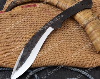 13 &quot;Handmade Kukri Knife Blank Blade, Carbon Steel Blank Blade, Hand Forged Blank Blade, 1095 Steel Blank Blade, knife making material USA