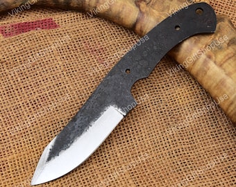 Hand Forged Carbon Steel Hunting Knife Blank Blade, Handmade Blank blades, Easy To carry Camping Knife, Blank Blades, Blank Knives USA Knife