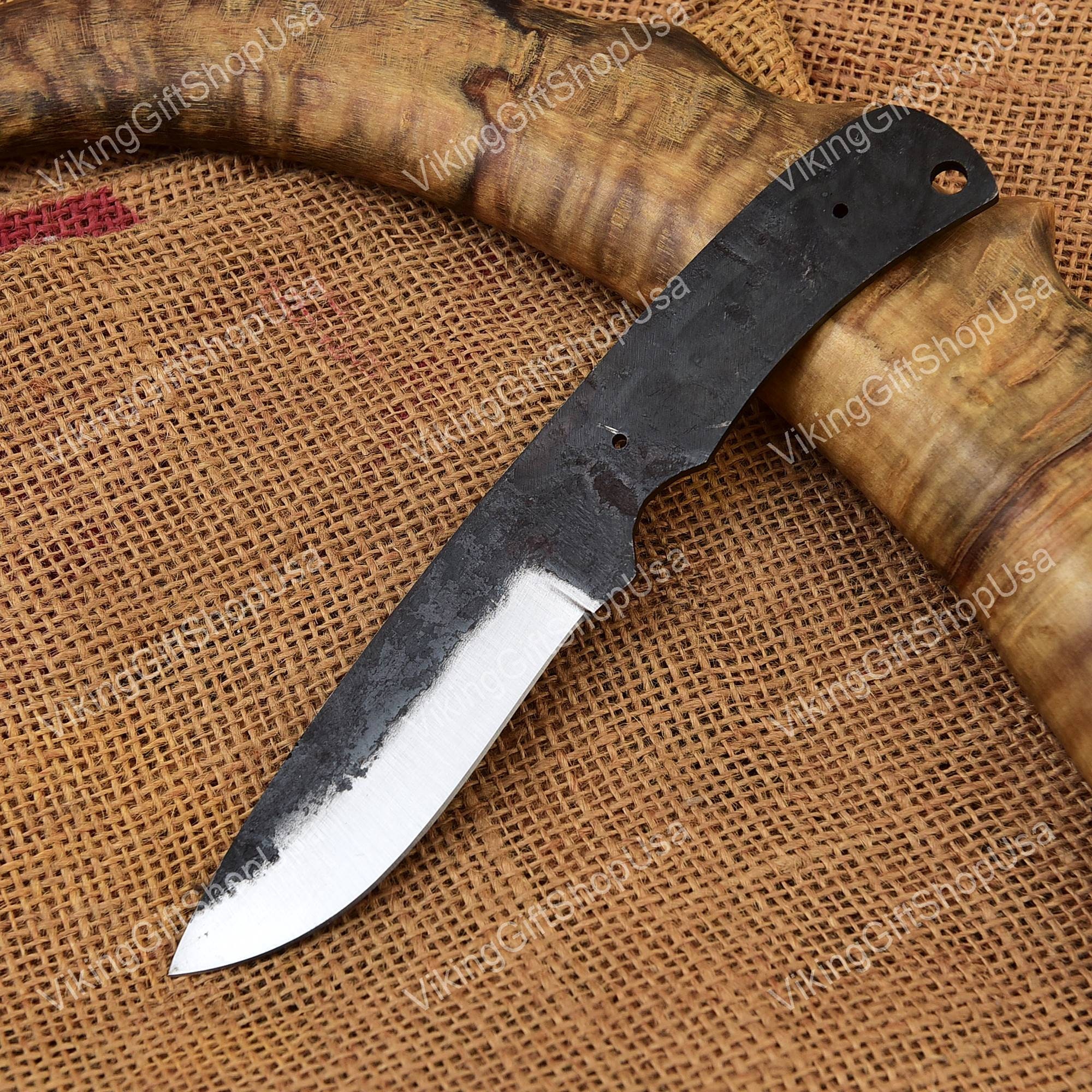Skinner Knife Handmade Carbon Steel Blank Blade, Hand Forged Blank Blades,  Hunting Knife, Camping Knife, Knife Making Material USA Knives