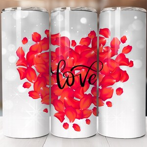 Valentine Tumbler Wrap, Valentine 20oz Skinny Tumbler Designs, Valentine Sublimation Designs, Valentines Day Tumbler Wrap - PNG