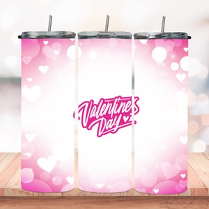 Valentine Tumbler Wrap, Valentine 20oz Skinny Tumbler Designs, Valentine Sublimation Designs, Valentines Day Tumbler Wrap - PNG