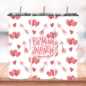 Valentine Tumbler Wrap, Valentine 20oz Skinny Tumbler Designs, Valentine Sublimation Designs, Valentines Day Tumbler Wrap - PNG
