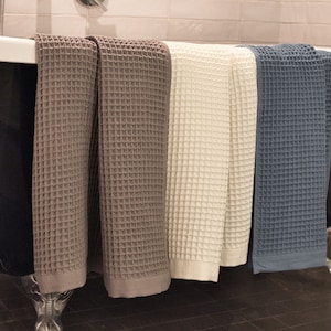 Luxury Waffle Towel 100% Cotton, quick-dry soft bath towels