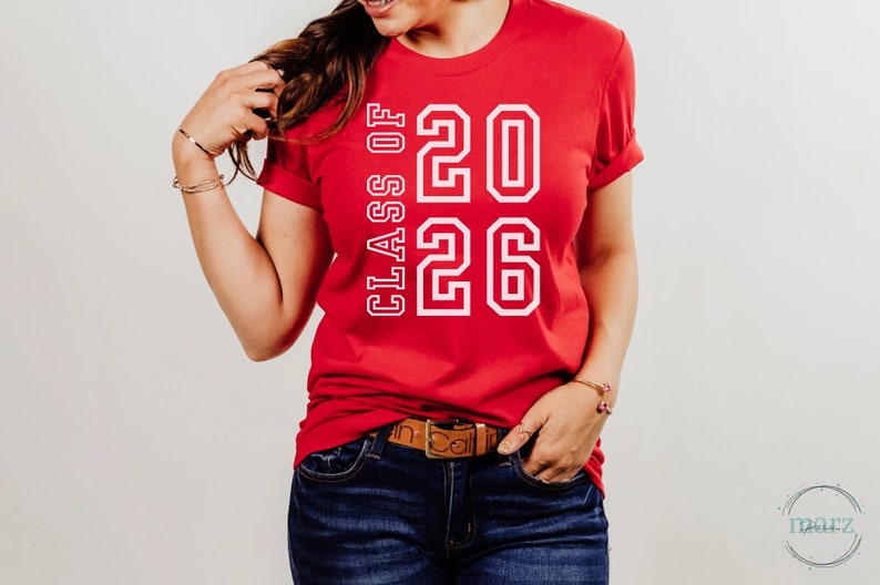 Sophomore Class of 2026 Shirt, Graduation, Jersey Number Shirt