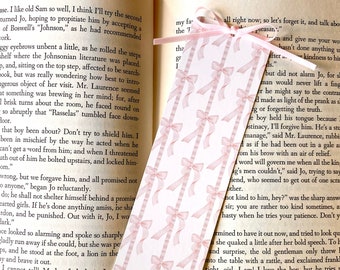 coquette pink bow bookmark <3