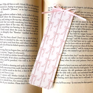 coquette pink bow bookmark <3