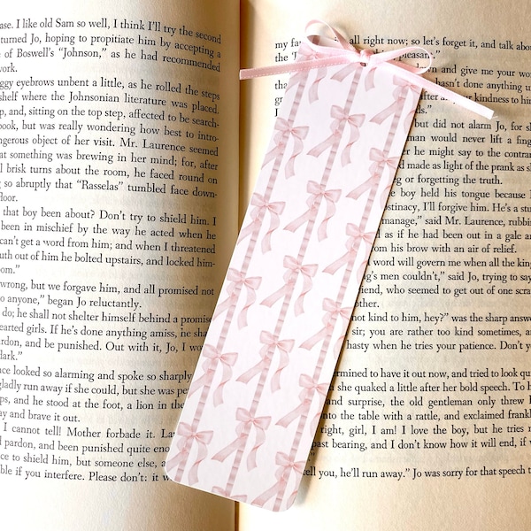 coquette pink bow bookmark <3