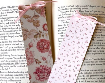 coquette pink floral bookmark set <3