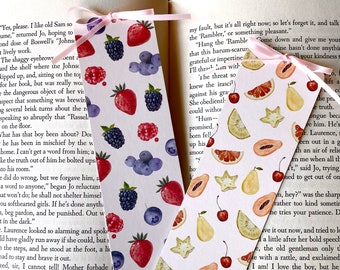 the fruit & berry set - customizable coquette style bookmarks