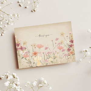 biglietto di ringraziamento di fiori di campo - biglietto di auguri