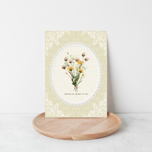 je vous envoie des bouquets de carte de voeux d'amour - carte de sympathie