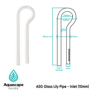 ASG Glass Lily Pipe - Inlet Only (10mm OD)