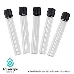 ASG's API Replacement Glass Tubes with Screw Caps (with 5ml marking)