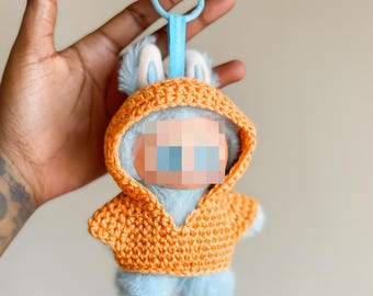 Crochet Bu Monster Hoodie Cotton The Monster Sweatshirt Handmade Outfit Clothes Jacket Cardigan LoveNichelleHD