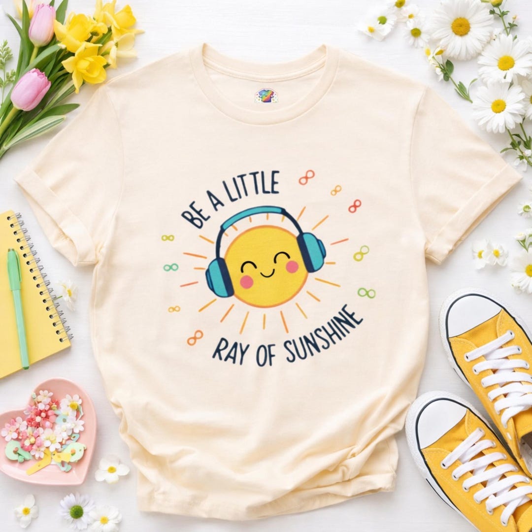 Ray of Sunshine Autism Shirt, Sensory Friendly Headphones Tee ...