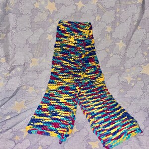 Handknit Multicolor Scarf