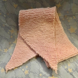 Handknit Pink Scarf