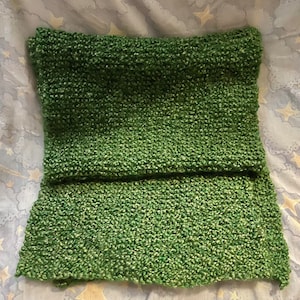 Handknit Green Scarf/Shawl