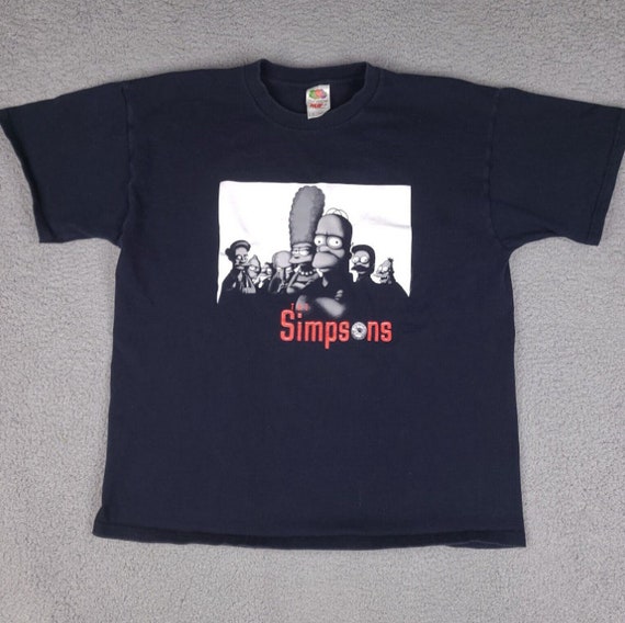 希少 Simpsons Tシャツ XL Sopranos 00s シンプソンズ The Simpsons Button Up Shirt Mens XL Sopranos HOMER 2001