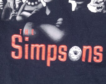 Vintage 2001 Simpsons T-shirt Mens XL Black Sopranos Parody Theme