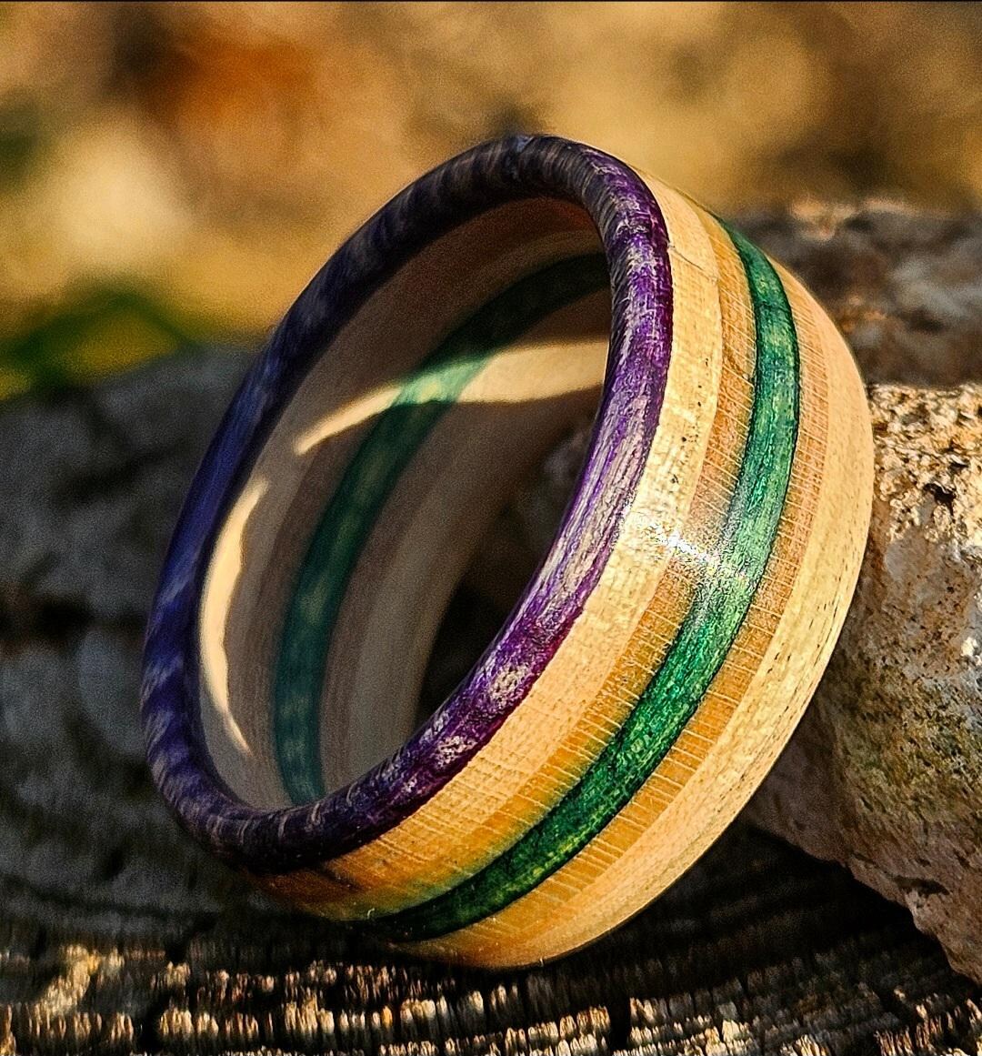 Skateboard Ring – Unique Wood Ring From Recycled Decks – Ethical ...