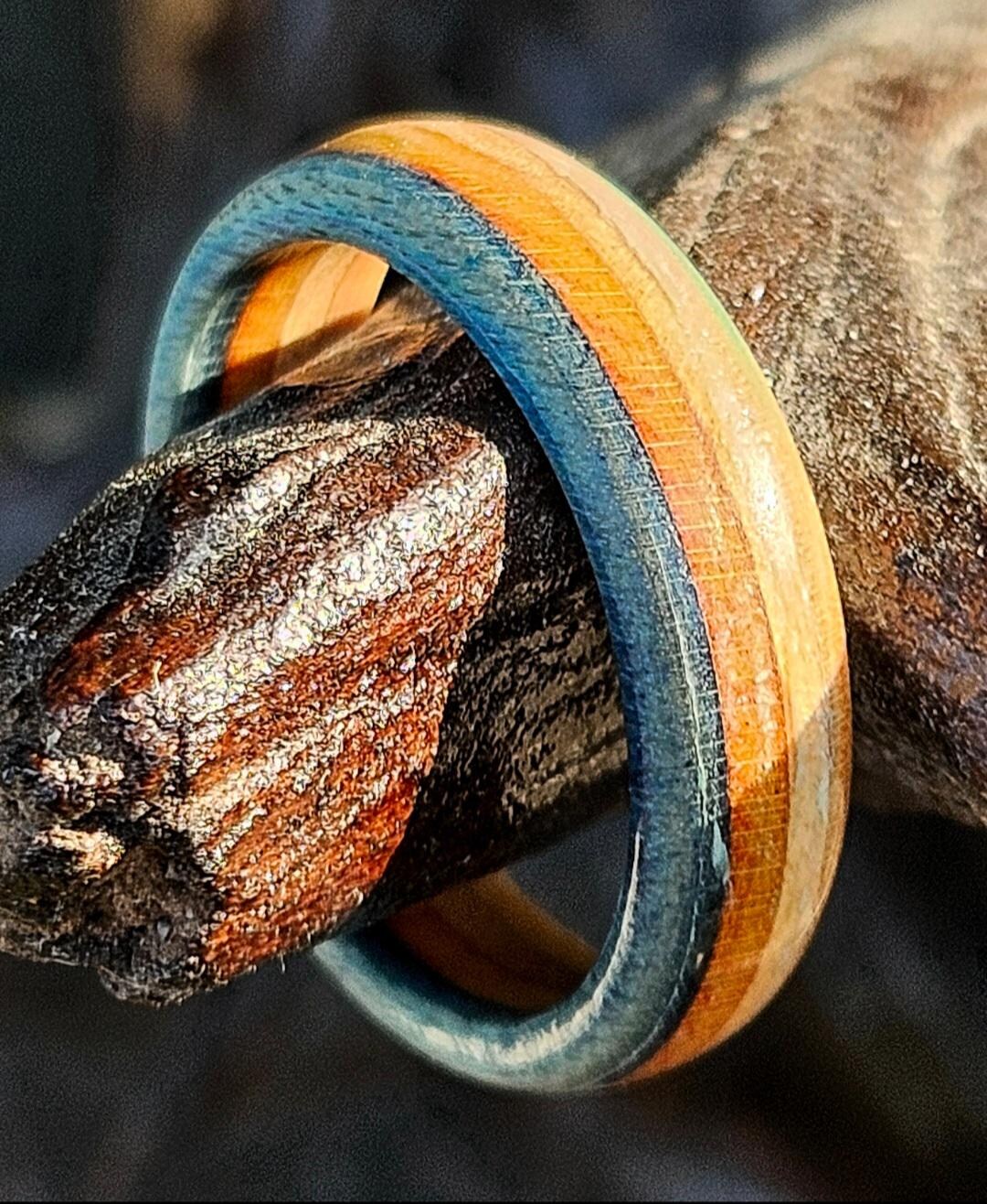 Skateboard Ring – Unique Wood Ring From Recycled Decks – Ethical ...