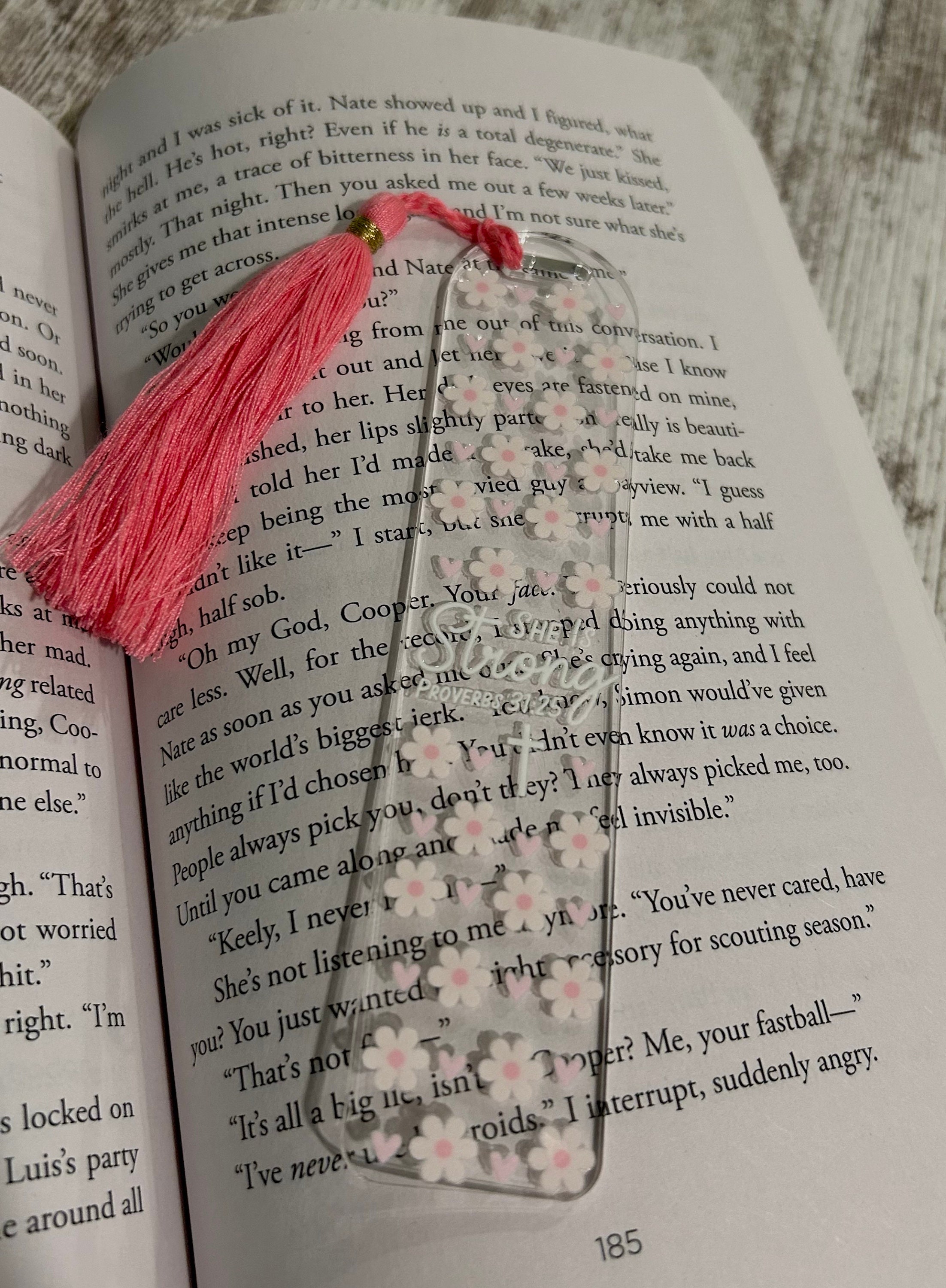 Acrylic Bookmark Etsy