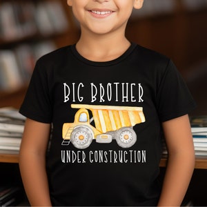 Big Brother Tshirt, Big Brother Shirt, Big Brother under construction, Big Brother Digger Bodysuit, Pregnancy Announcement,