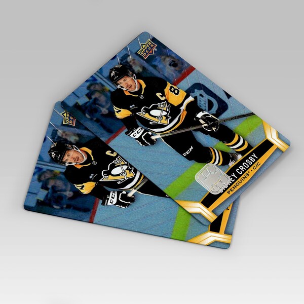 2x Sidney Crosby - Pittsburgh Penguins NHL Skin for Credit Card | Debit Card Sticker | Travel Card Cover Free Global Shipping