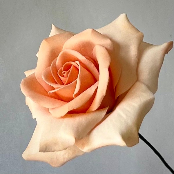 Peach Rose Sugar Flower Cake Decoration Topper for wedding birthday anniversary