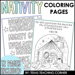 Christmas Nativity Coloring Pages | Christmas Nativity Craft | Christmas Nativity Activity