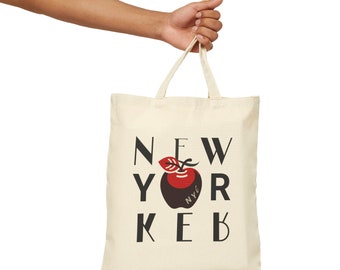 Bolso de mano de lona, Nueva York, bolso de mano neoyorquino, bolso de mano para él, regalo para él, regalo de mamá, regalo de novia, bolsa de mercado de agricultores, bolso de Nueva York