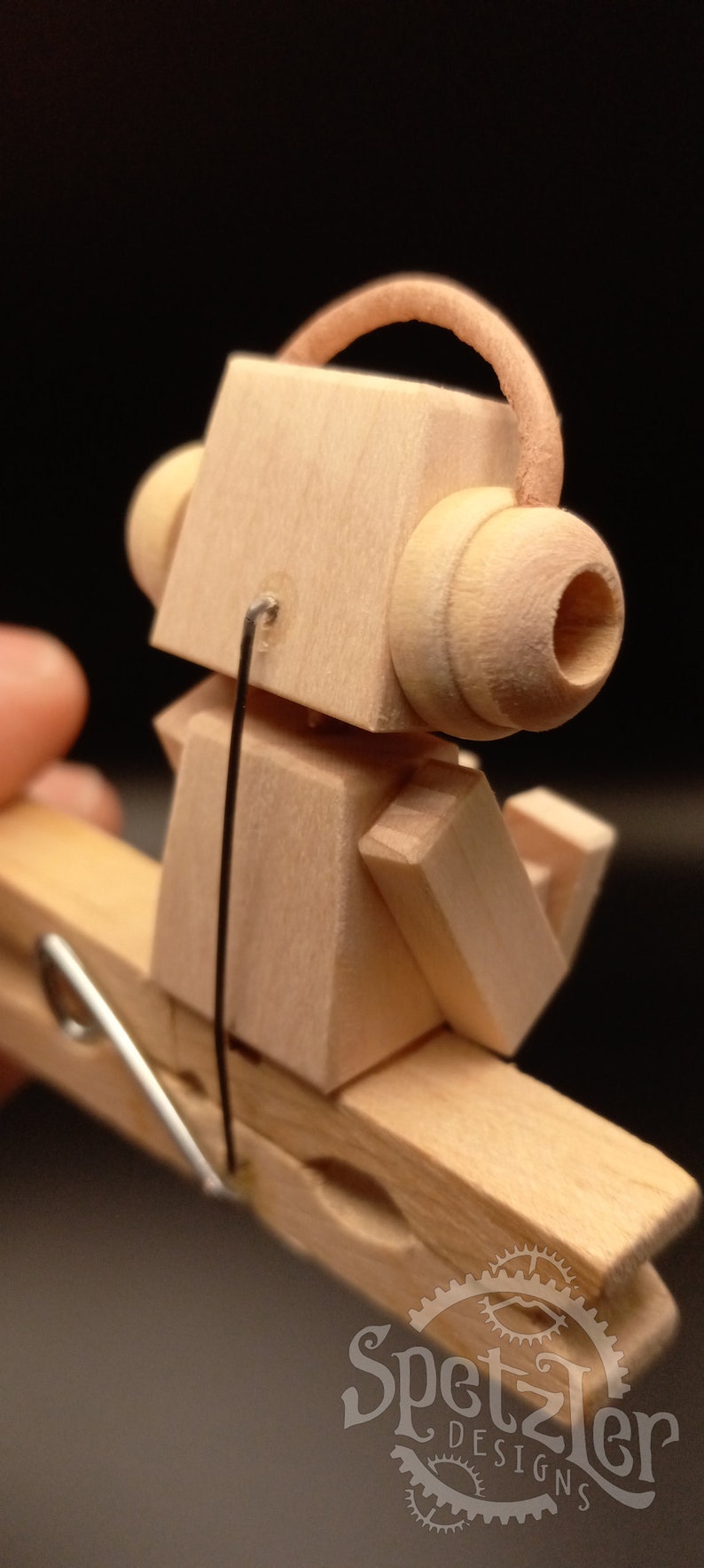 Tiny Wooden Robot Automaton (it Bobs It Head When You Squeeze the ...