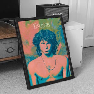 Póster de Jim Morrison de The Doors, lámina de arte mural de Morrison, decoración musical retro, lámina de King Lizard, regalo para fans de The Doors, decoración bohemia.