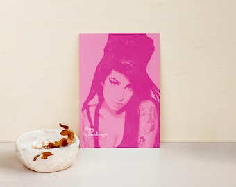Amy Winehouse Art Print: Retro Pop Music Icon Poster