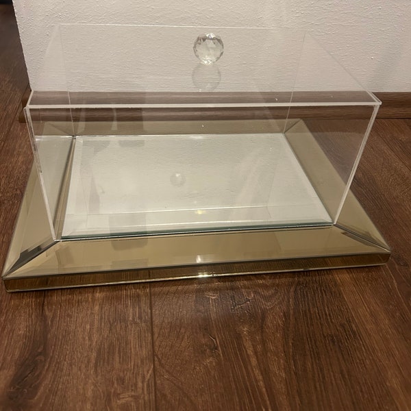 Ceyiz Sandik Plexiglas Box Gold  20x30cm Spiegel DHl Versand