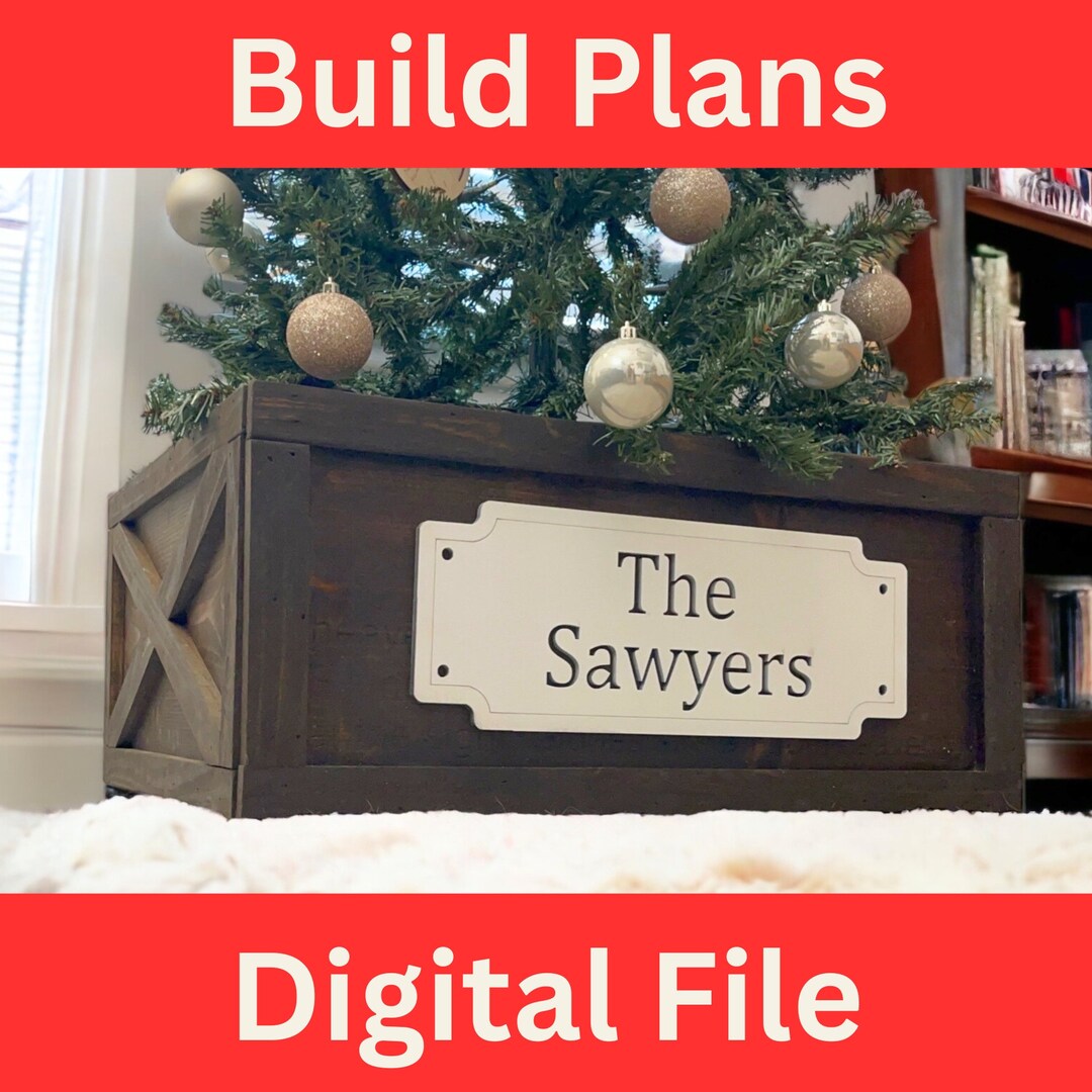 Collapsible Christmas Tree Collar Plans Folding Tree Box Etsy
